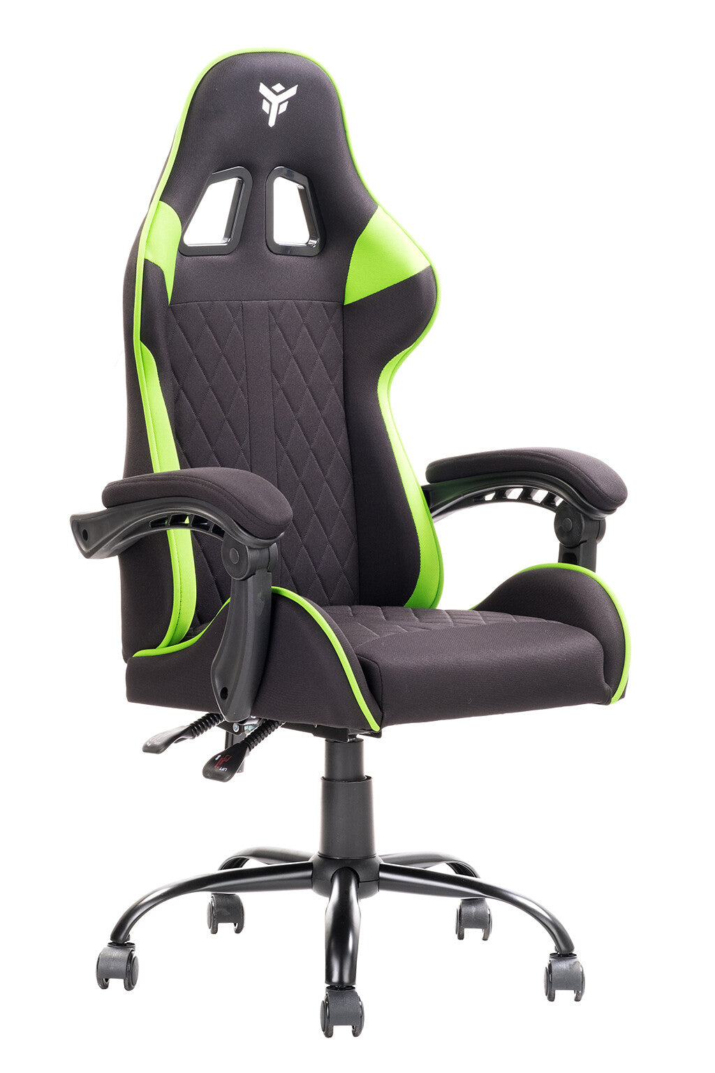 itek Gaming Chair RHOMBUS FF10 - Tessuto- Doppio Cuscino- Schienale Reclinabile- Nero Verde