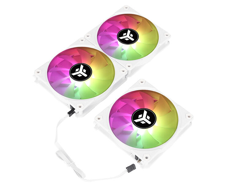 Kit 3x Ventola per case UW12 White - 12cm- ARGB Sync 5V 3pin- 4pin PWM- Senza fili