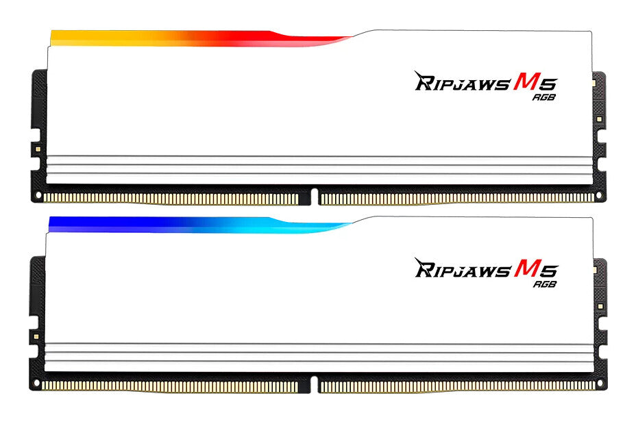 G.Skill DIMM 32GB DDR5-6000 (2x16GB) Dual Kit- Ripjaws M5 RGB- INTEL XMP- White