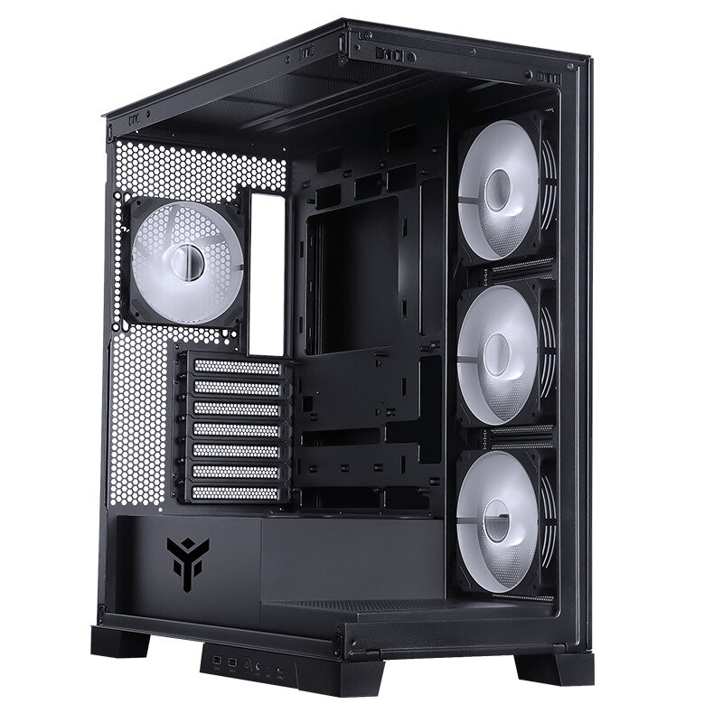 Case SHOWBUI 45B - Gaming Tower- ATX- 4x12cm ARGB fan- 2xUSB3- Type-C- Side & Front Panel Temp Glass