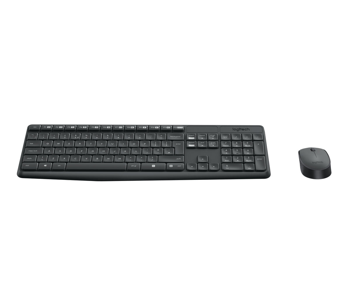 LOGITECH RETAIL Keyboard + Mouse - MK235- Wireless- Black