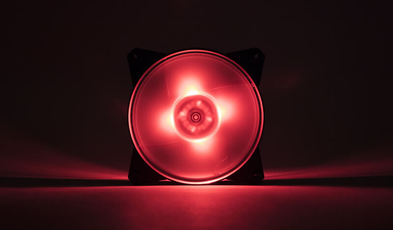 MasterFan Pro 120 Air Flow RGB PACK- 120mm LED fan- 650 ~ 1100 RPM- 3in1 with RGB controller