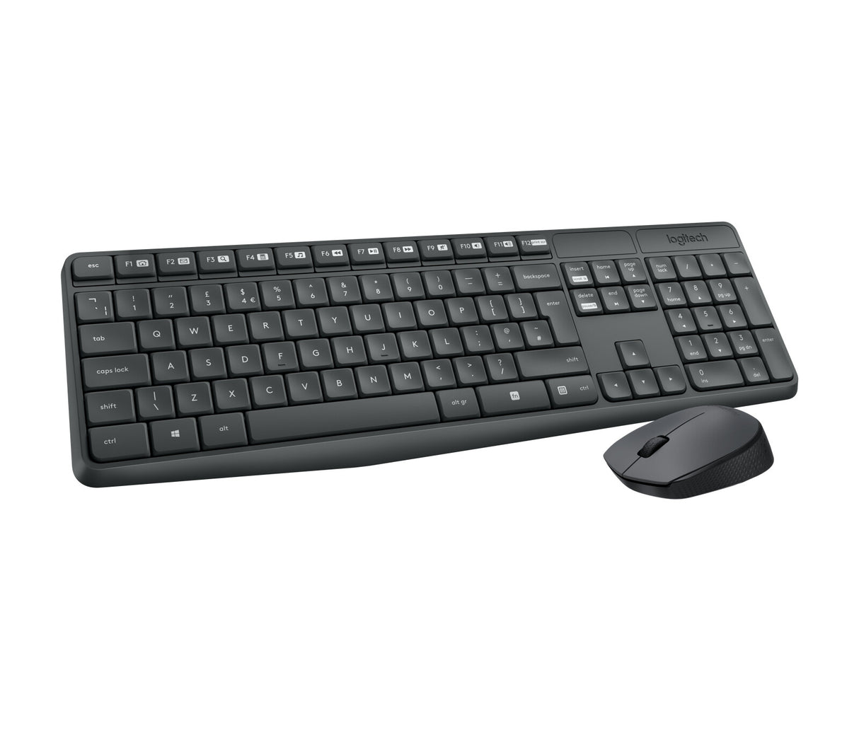 LOGITECH RETAIL Keyboard + Mouse - MK235- Wireless- Black
