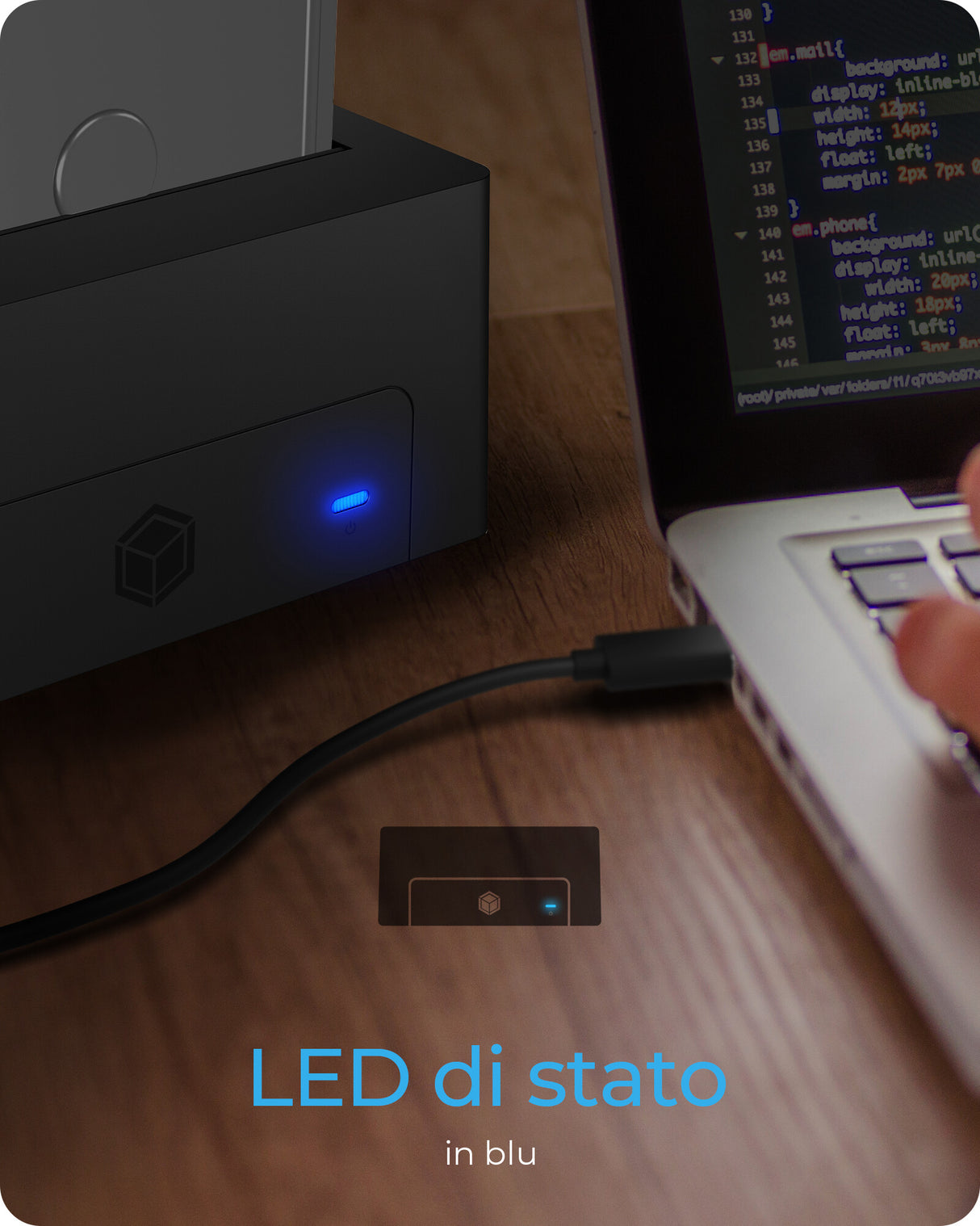 ICY BOX Docking Station per 1x 2-5" e 3-5" SATA I/II/III- USB 3.2 Gen 1- nero