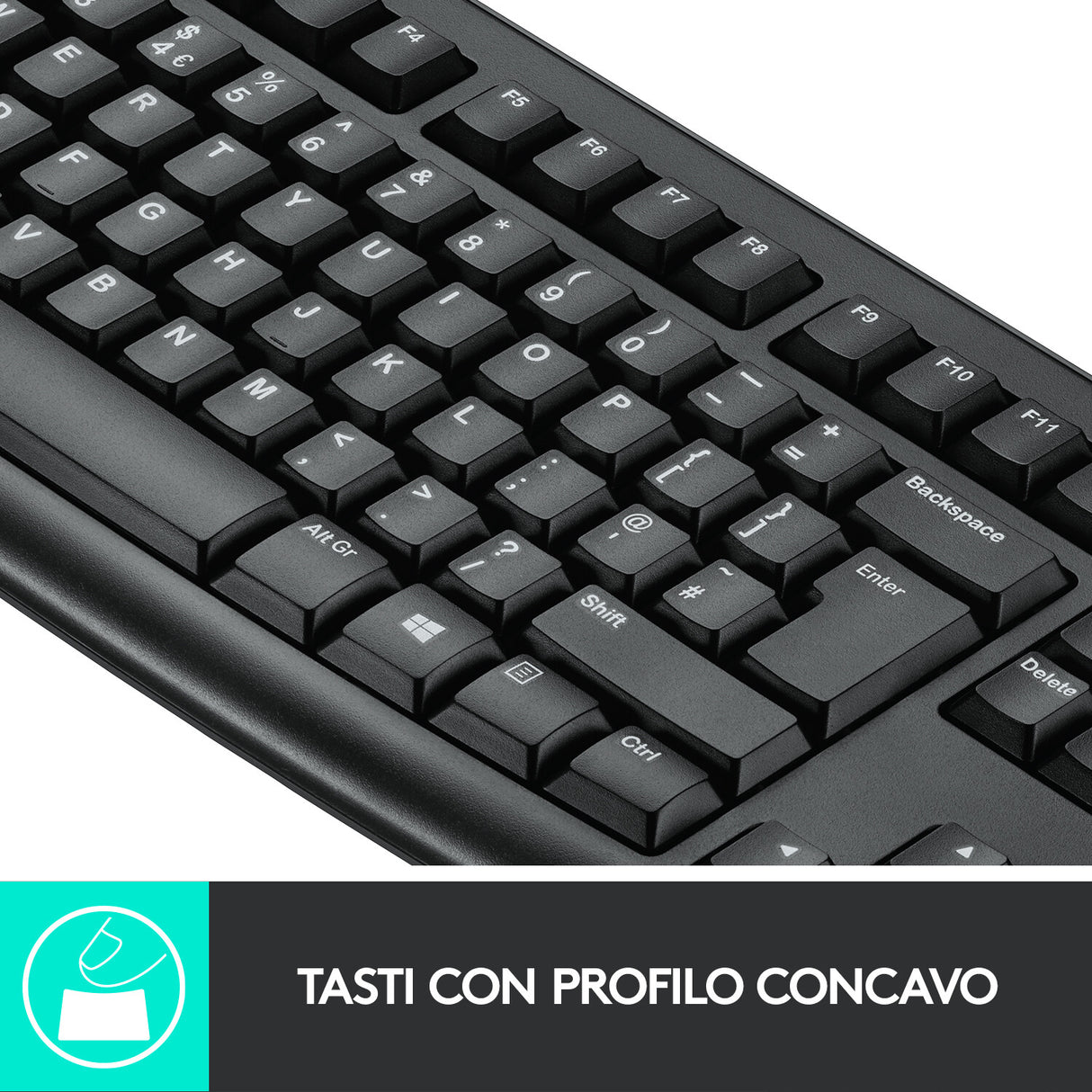 Tastiera + Mouse LOGITECH RETAIL - MK270- Wireless- Nera
