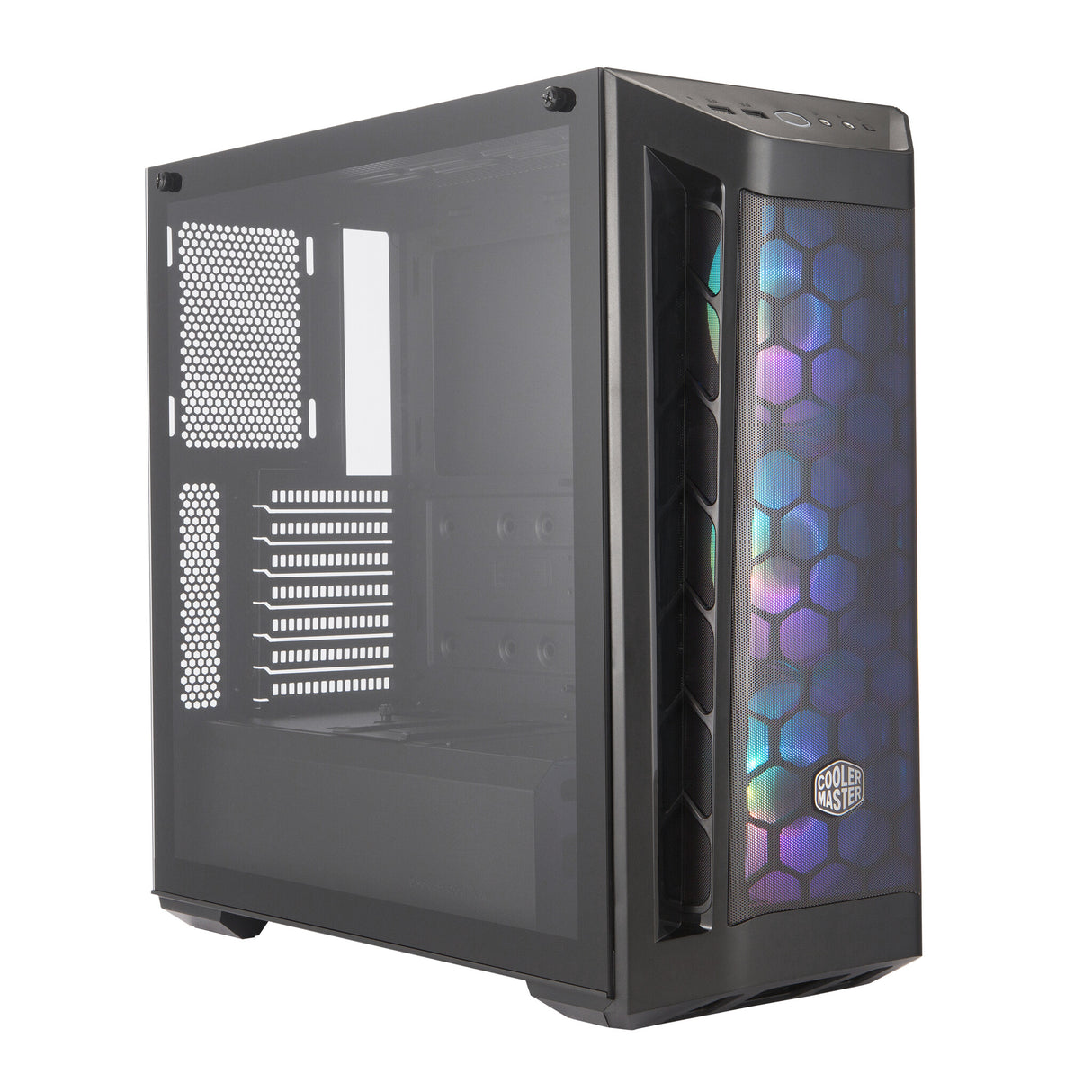 Case MasterBox MB511 ARGB- 2xCombo 2.5"/3.5"-5xSSD- 3x 120 ARGB fans-incl. controller-Radiator Support-Temp.Glass Side P.-NO PSU