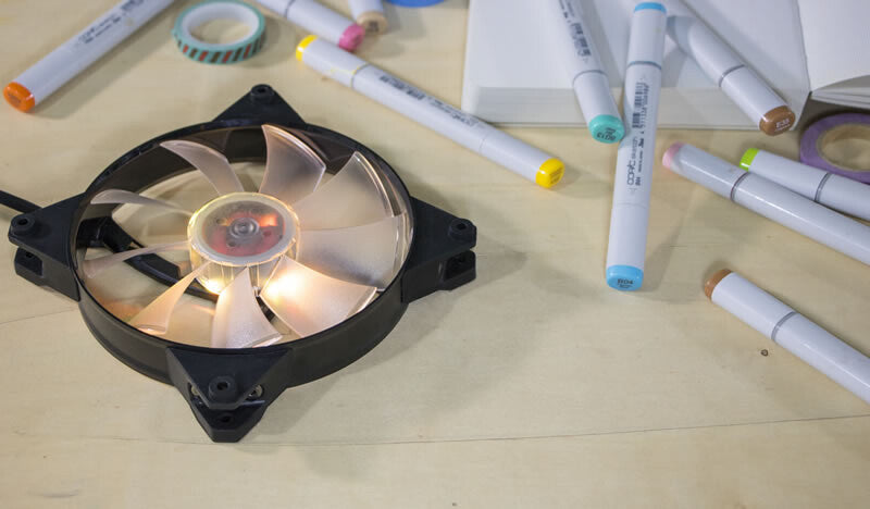 MasterFan Pro 140 Air Pressure RGB PACK- 140mm LED fan- 500 ~ 800 RPM- 3in1 with RGB controller