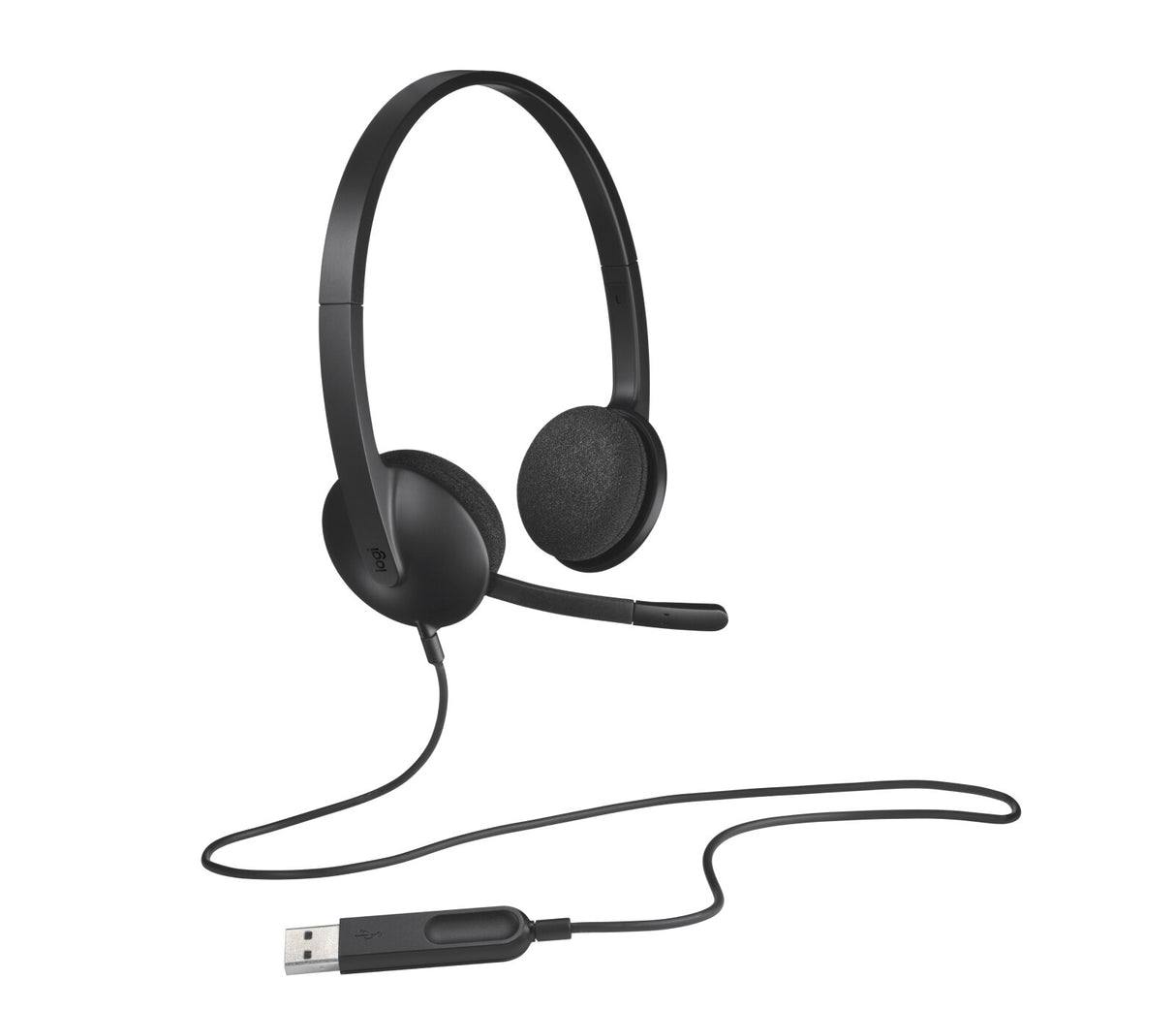 LOGITECH RETAIL headset with microphone - H340 USB Black