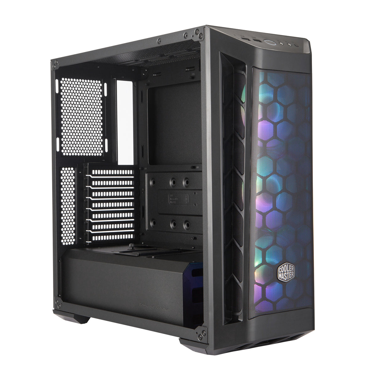 Case MasterBox MB511 ARGB- 2xCombo 2.5"/3.5"-5xSSD- 3x 120 ARGB fans-incl. controller-Radiator Support-Temp.Glass Side P.-NO PSU