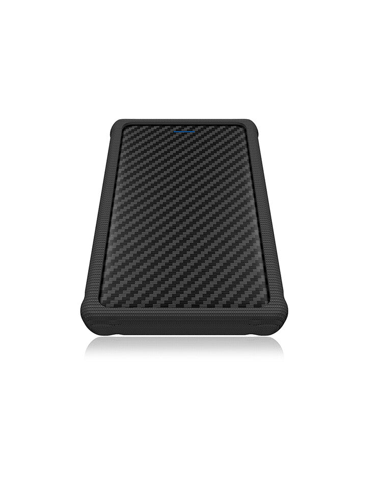 ICY BOX Case Esterno per SSD/HDD 2-5" a 1xUSB3.2 Gen1 Host- senza viti- protezione in silicone
