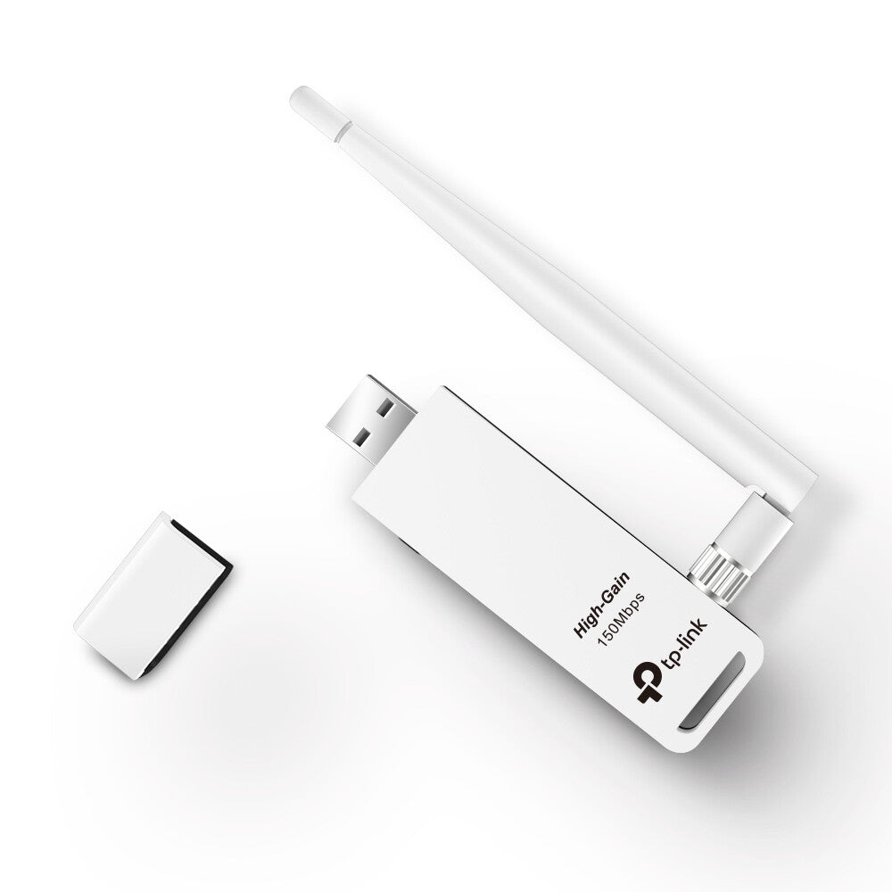 TP-LINK Antenna USB Wi-Fi- 150Mbps- 1T1R- 2.4GHz-802.11b/g/n- USB 2.0-WPS Button-1 detac Antenna