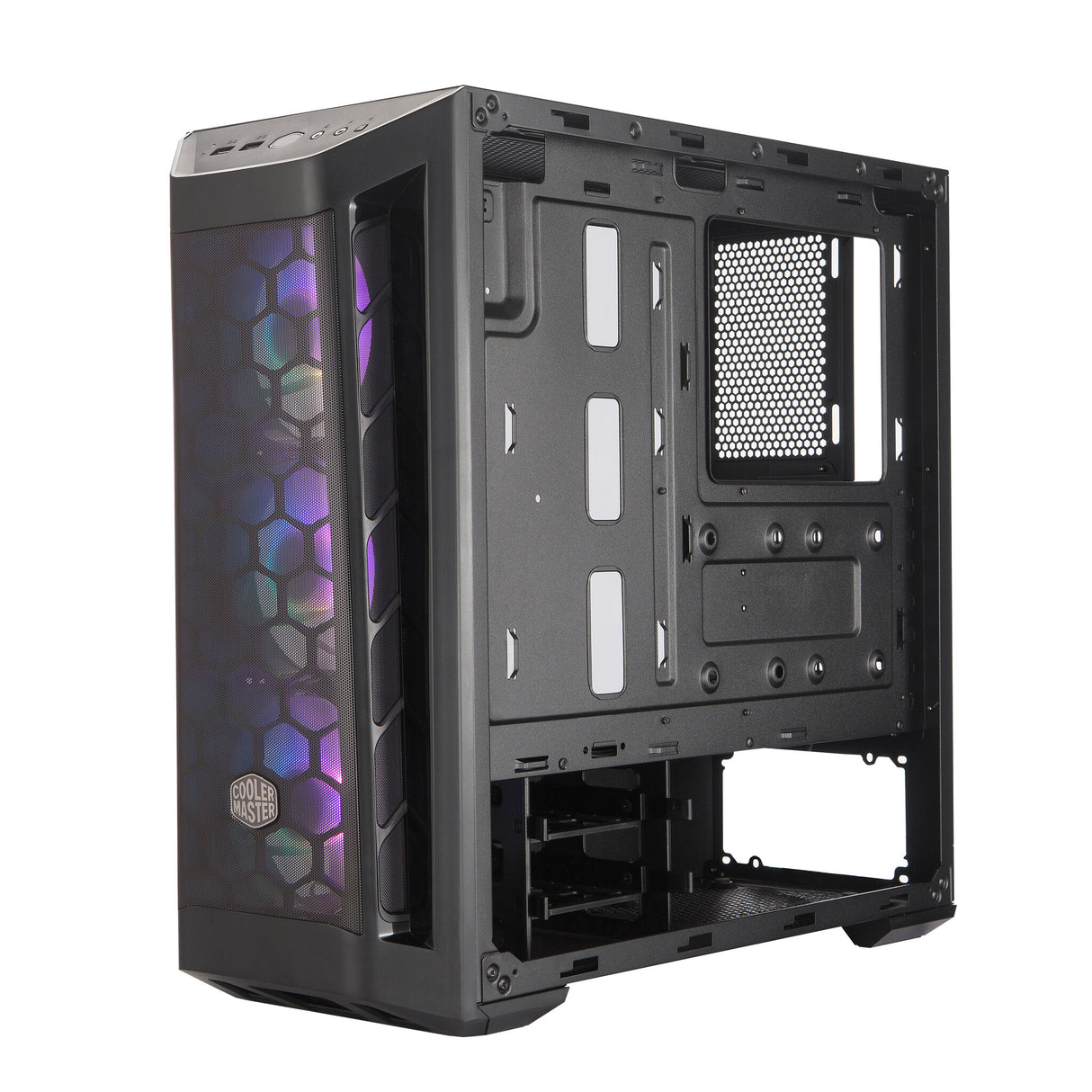Case MasterBox MB511 ARGB- 2xCombo 2.5"/3.5"-5xSSD- 3x 120 ARGB fans-incl. controller-Radiator Support-Temp.Glass Side P.-NO PSU