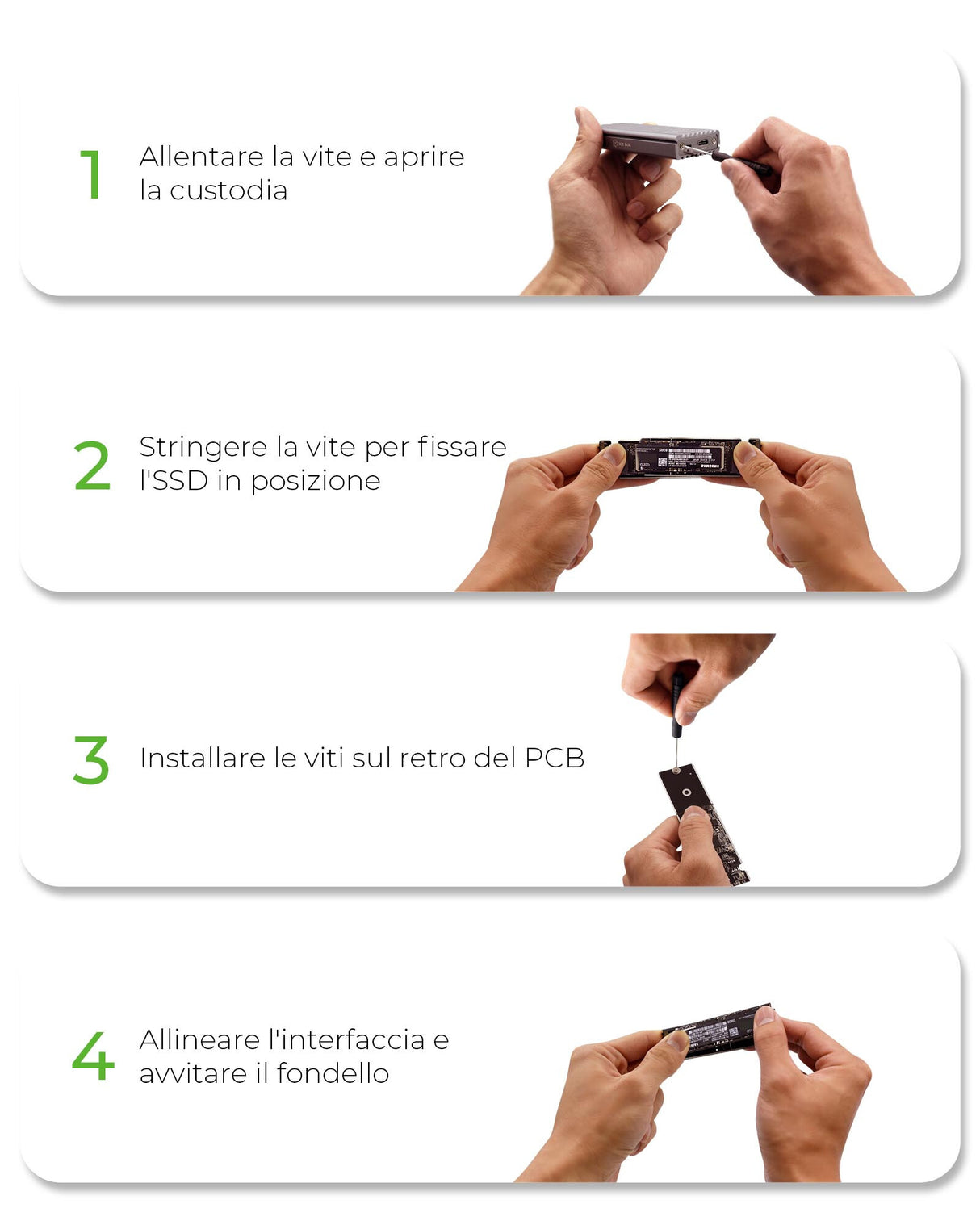 ICY BOX Case esterno per SSD M.2 NVMe con Type-C- 10 Gbit/s