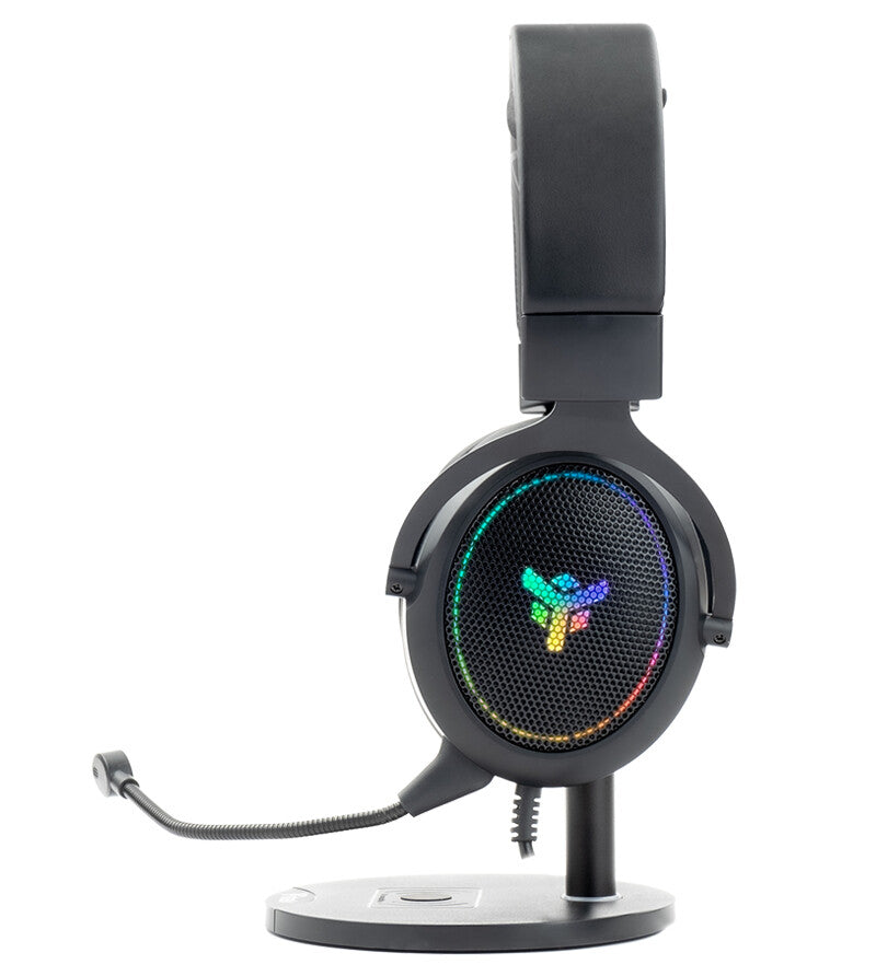 H500 Gaming Headset - 7.1 Virtual - Contr. Volume- RGB LED- USB- Removable Mic- (stand not included)