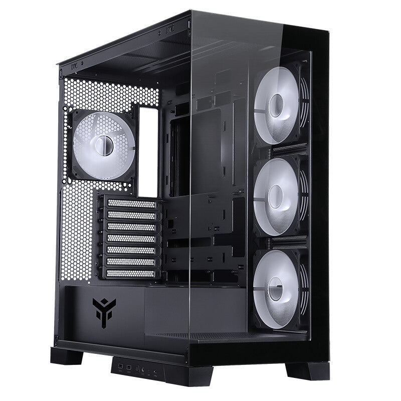 Case SHOWBUI 45B - Gaming Tower- ATX- 4x12cm ARGB fan- 2xUSB3- Type-C- Side & Front Panel Temp Glass