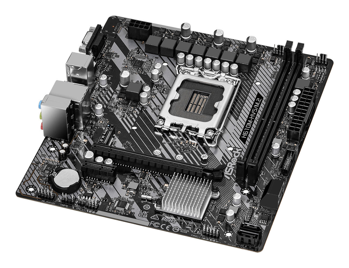 MB Asrock 1700 Intel H610M HVS M.2 R2.0 2xDDR4 4SATA3 HDMI D-Sub MATX