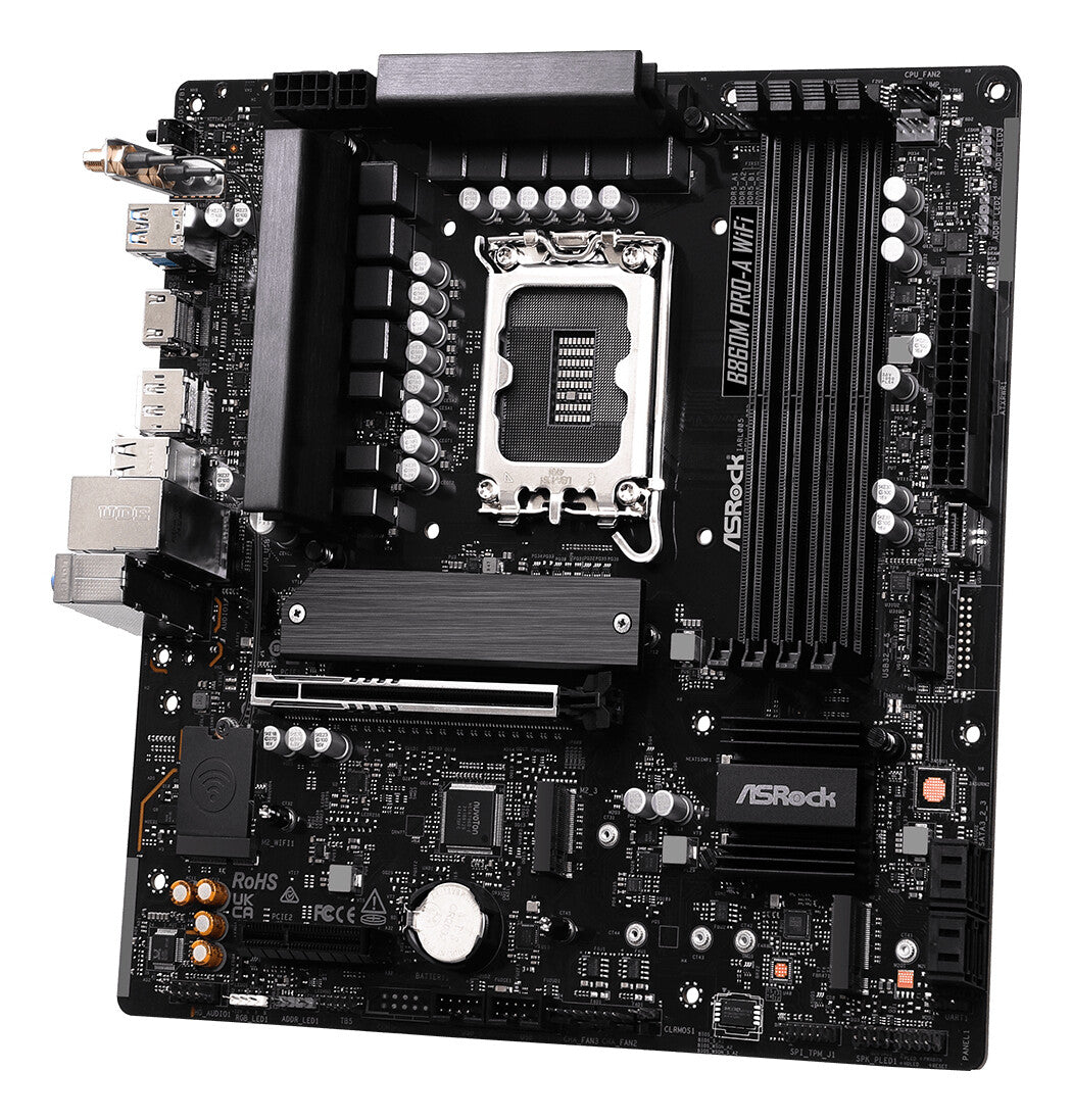 MB Asrock 1851 Intel B860M PRO-A WIFI- 4*DDR5 4*SATA3- 3*M.2- HDMI- DP- WiFi 6E + BT- mATX