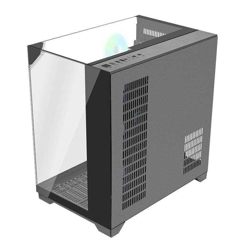 Case DARK CAVE PANO - Gaming Tower- ATX- 4x12cm ARGB fan- 2xUSB3- Type-C- Temp Glass Top- Side & Front Panel