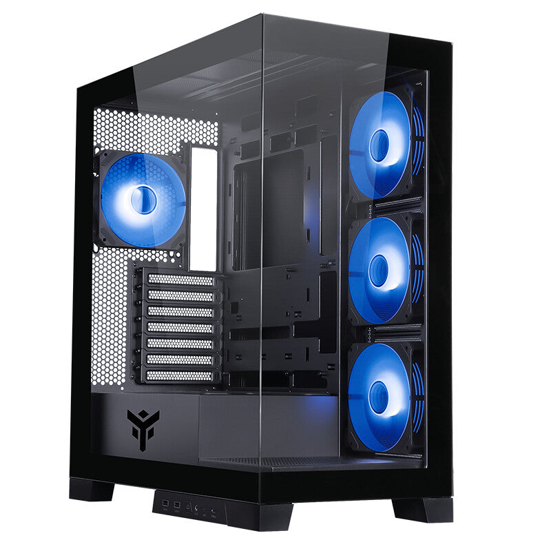 Case SHOWBUI 45B - Gaming Tower- ATX- 4x12cm ARGB fan- 2xUSB3- Type-C- Side & Front Panel Temp Glass