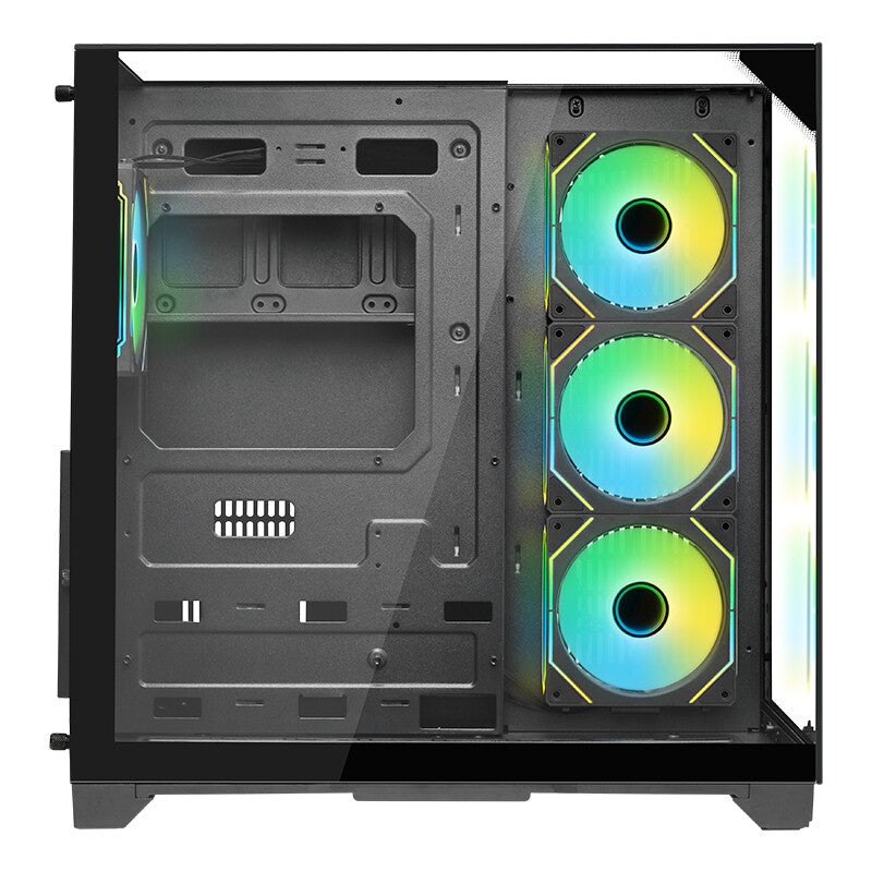 Case DARK CAVE PANO - Gaming Tower- ATX- 4x12cm ARGB fan- 2xUSB3- Type-C- Temp Glass Top- Side & Front Panel