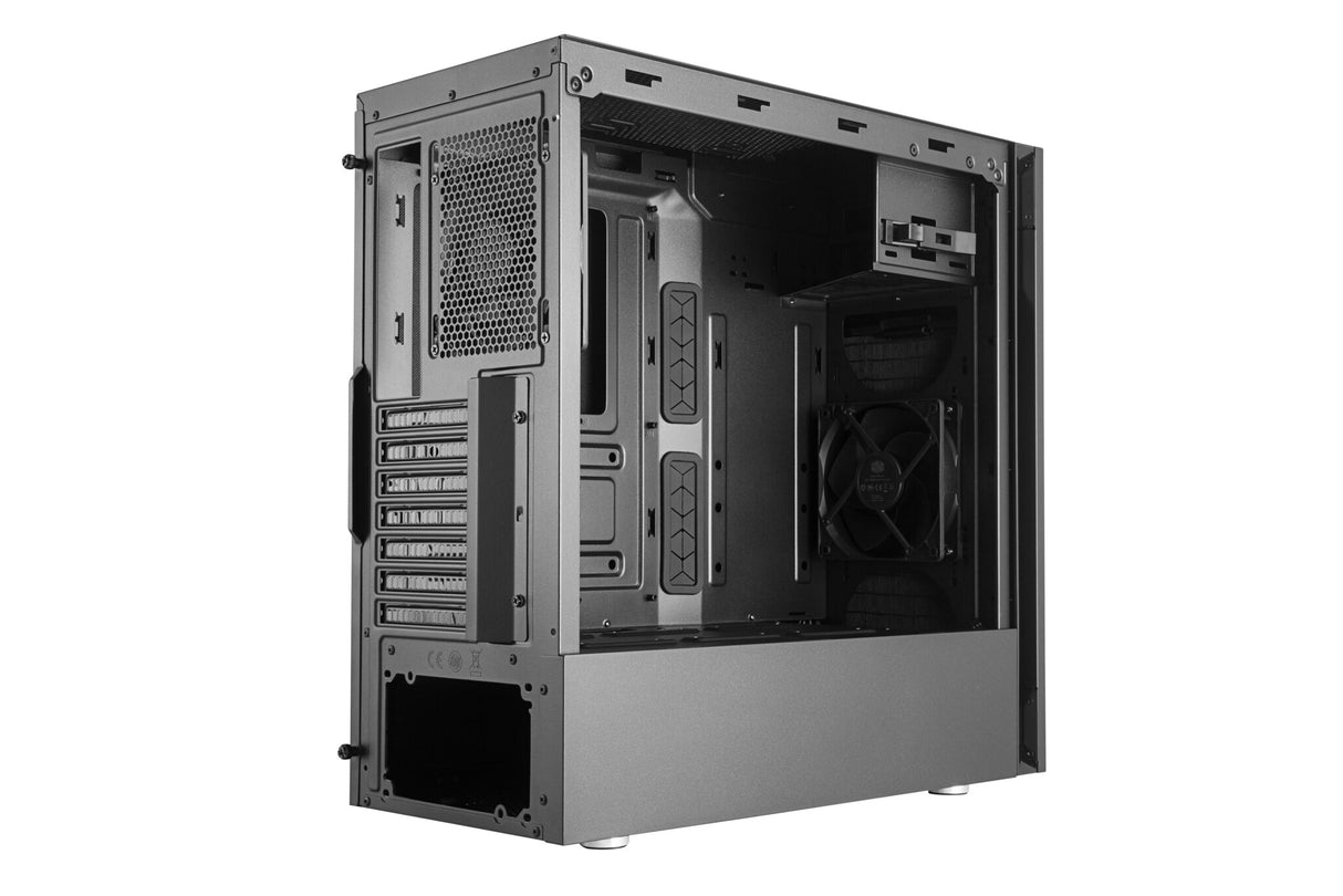 Case Silencio S600- 2USB3-3.5mm Headset Jack (Audio+Mic)-SD card reader-120mm Front Fan 120mm Rear Fan-Radiator Support-NO PSU