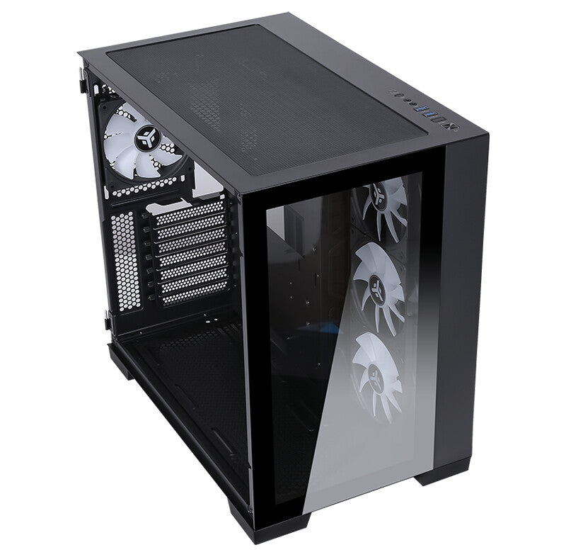 Case DARK CAVE - Gaming Tower- ATX- 4x12cm ARGB fan- 2xUSB3- Type-C- Side & Front Panel Temp Glass