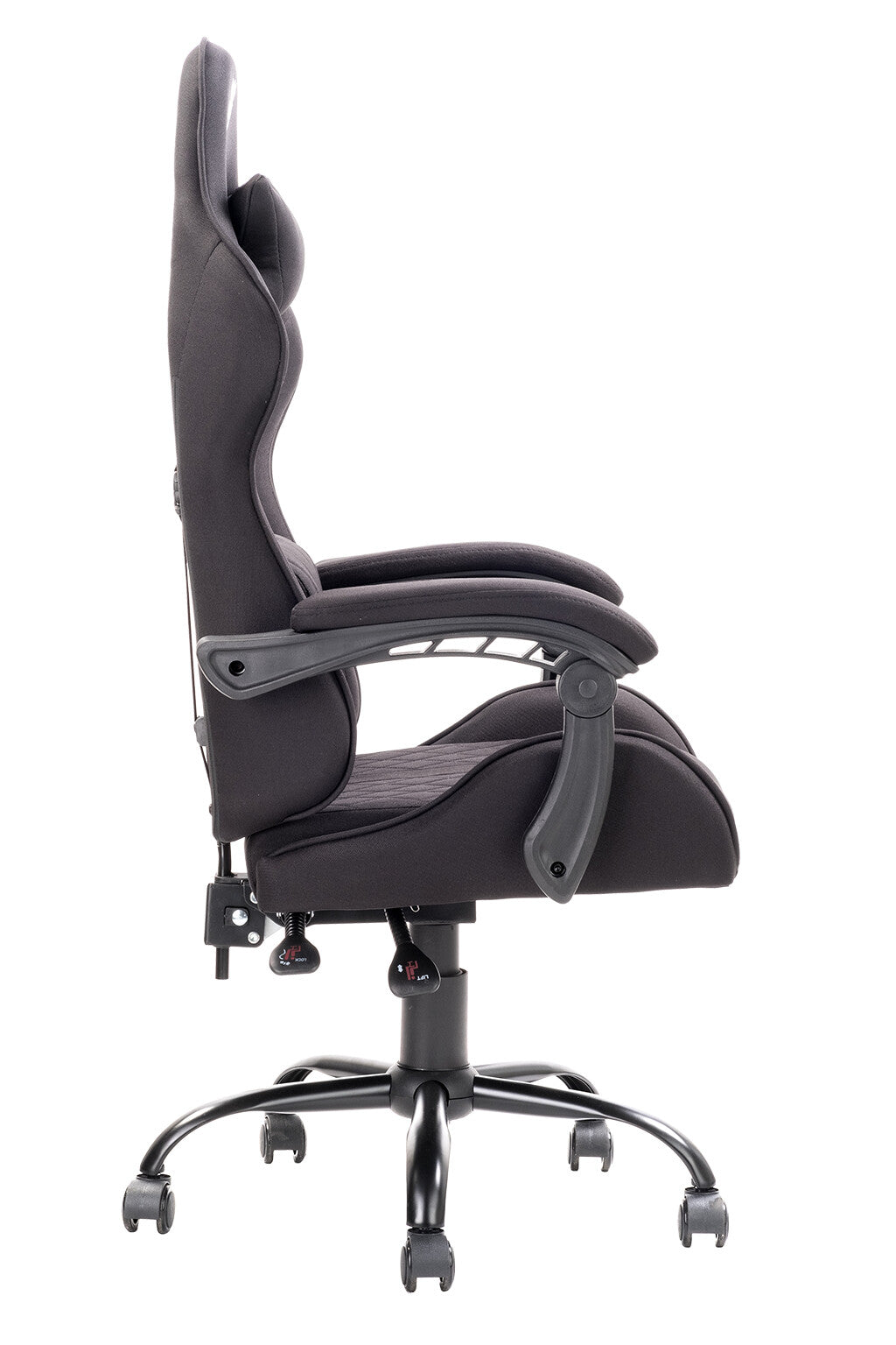 itek Gaming Chair RHOMBUS FF10 - Tessuto- Doppio Cuscino- Schienale Reclinabile- Nero Nero