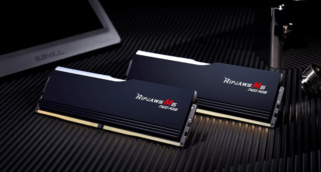 G.Skill DIMM 32 GBDDR5-6000 (2x16GB) Dual-Kit- Ripjaws M5 Neo RGB- AMD EXPO- Black