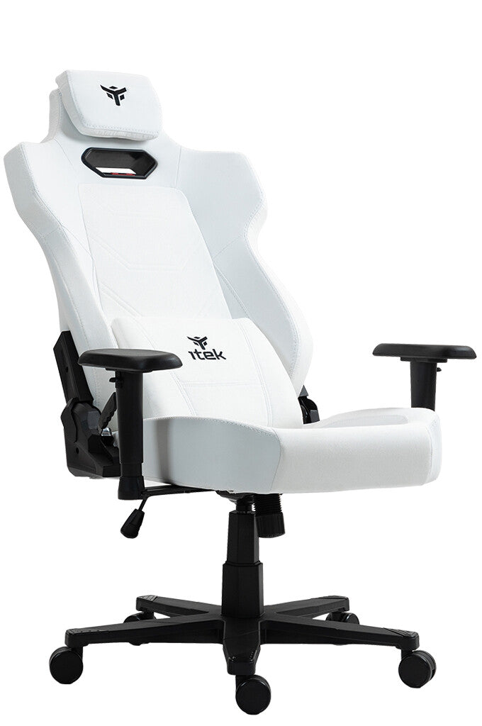 itek Gaming Chair SHUTTLE PM66 - PVC e Tessuto- Braccioli 3D- Nero Bianco