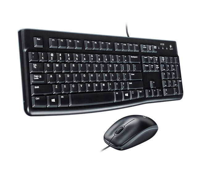 LOGITECH RETAIL Keyboard + Mouse - MK120- USB- Black