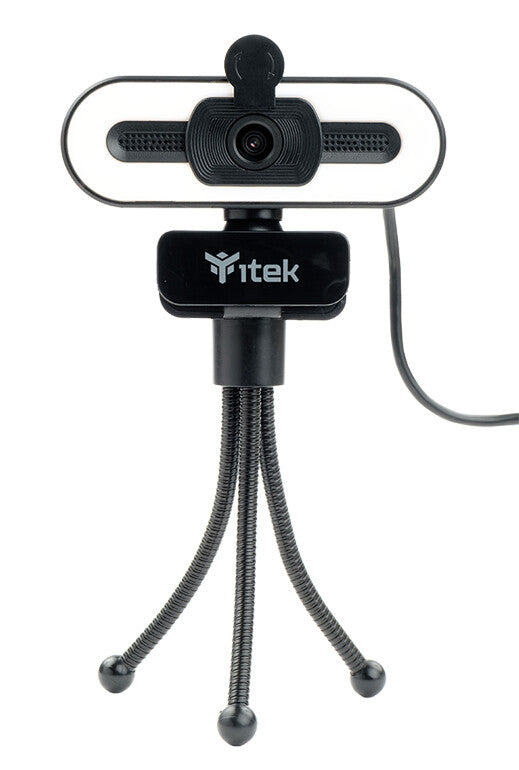 Webcam with Microphone W401L - Full HD - 30FPS - 3 mode LED light - USB - tripod