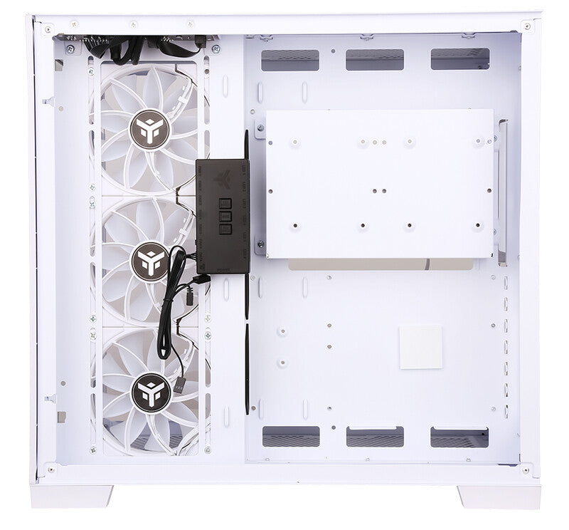 Case DARK CAVE - Gaming Tower- ATX- 4x12cm ARGB fan- 2xUSB3- Type-C- Side & Front Panel Temp Glass- White Edition