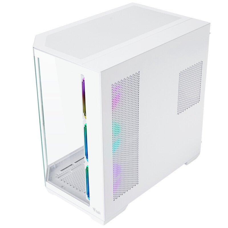 Case DARK CAVE AKU - Gaming Tower- ATX- 4x12cm ARGB fan- USB3- Type-C- Temp Glass Side & Front Panel- White Edition