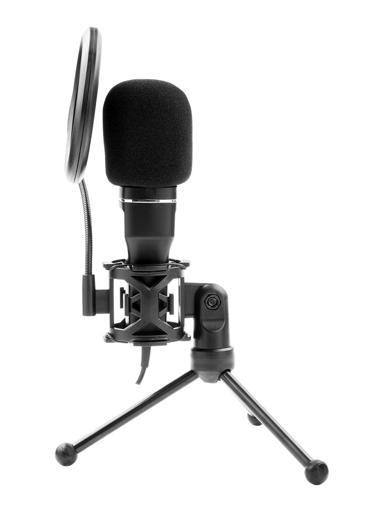 M100 Condenser Microphone - USB - tripod - pop filter and sponge - professional audio