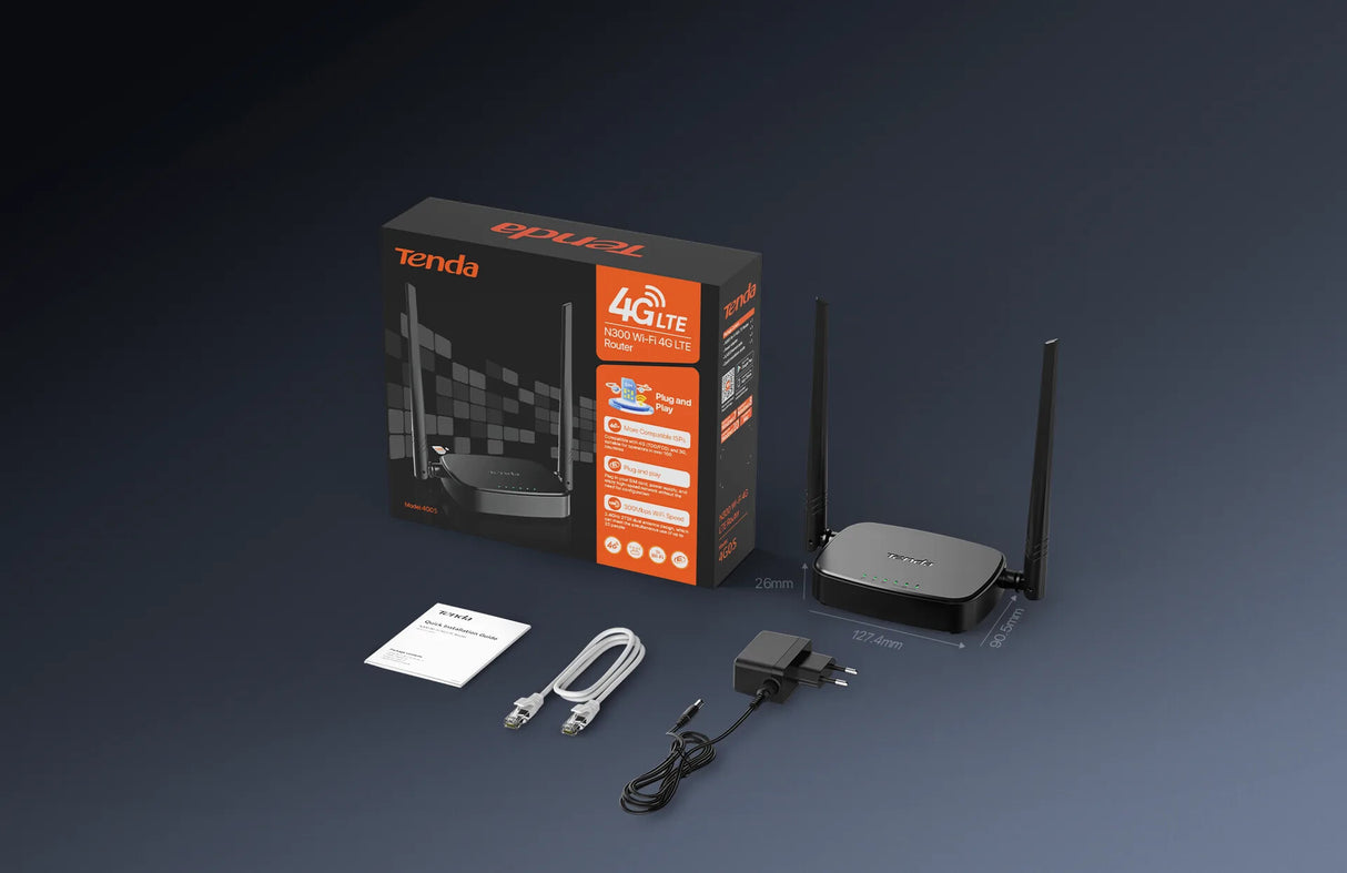 Tenda Compact N300 4G LTE Wi-Fi Router
