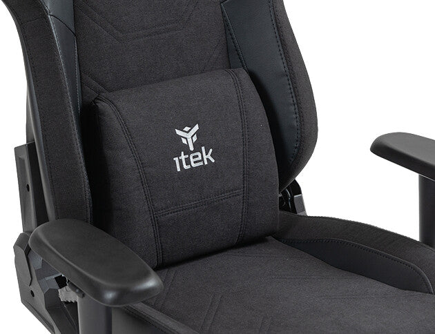 itek Gaming Chair SHUTTLE PM66 - PVC e Tessuto- Braccioli 3D- Nero Nero