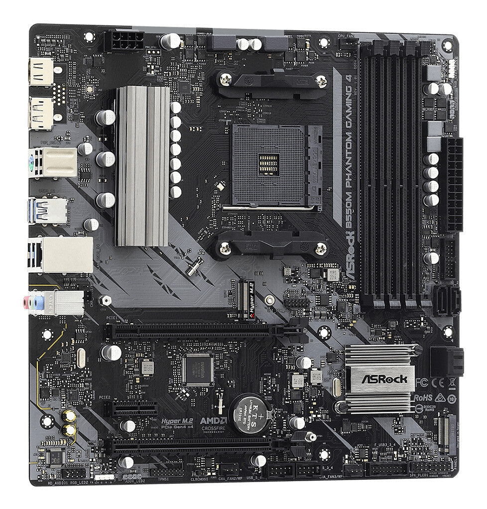 MB Asrock AM4 B550M PHANTOM GAMING 4- 4*DDR4- 4*SATA3- 2*M.2- HDMI- DP- mATX