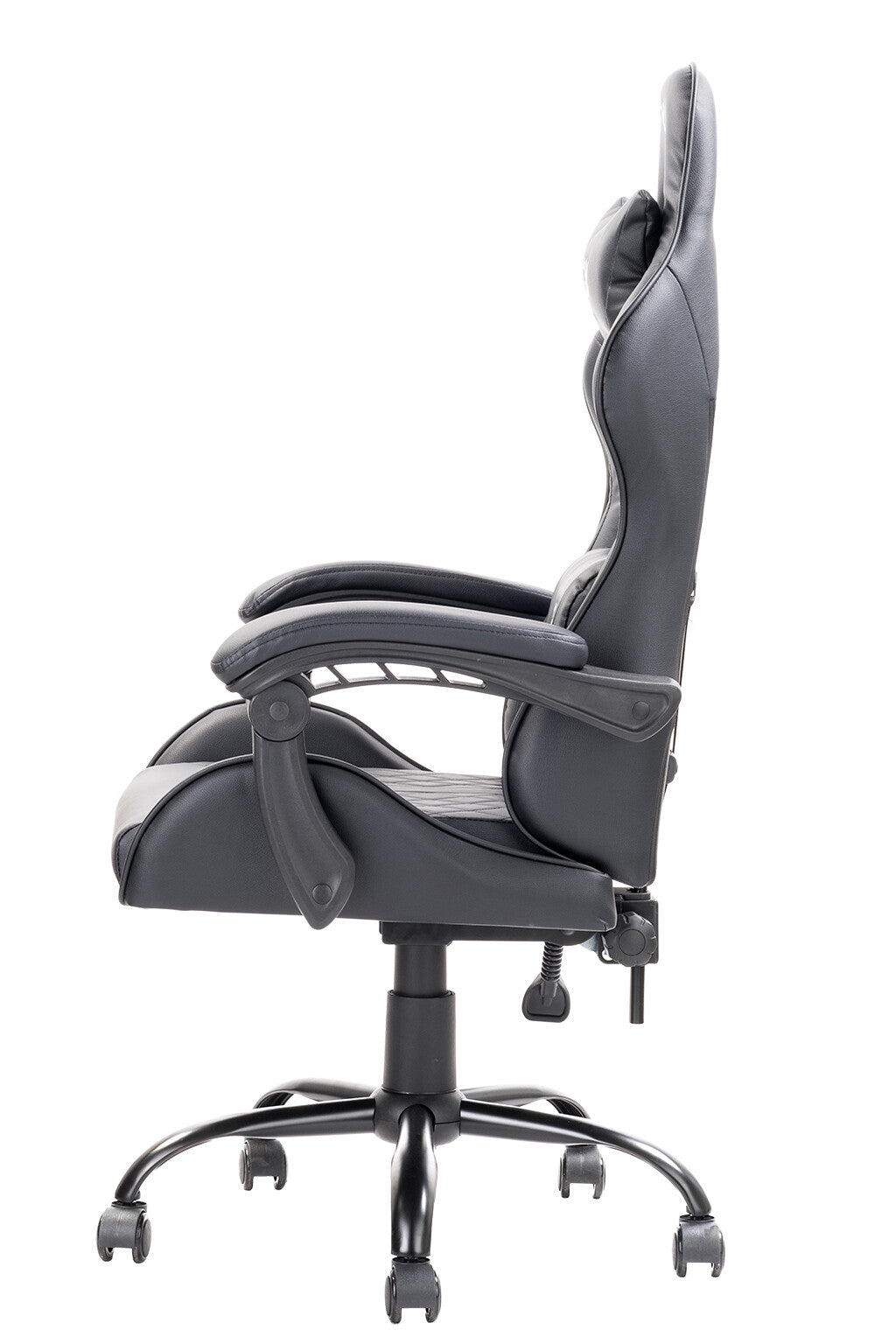 itek Gaming Chair RHOMBUS PF10 - PVC- Doppio Cuscino- Schienale Reclinabile- Nero Nero