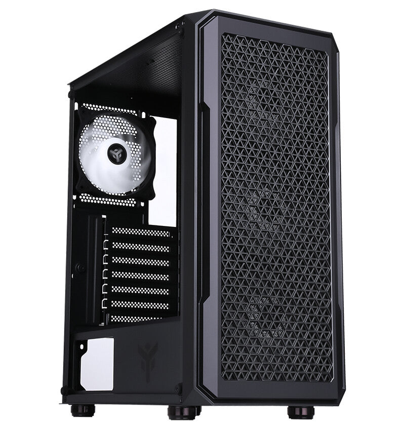 Case SIX TRIANGLE - Gaming Middle Tower- 4x12cm ARGB fan- USB3- Side Panel Temp Glass