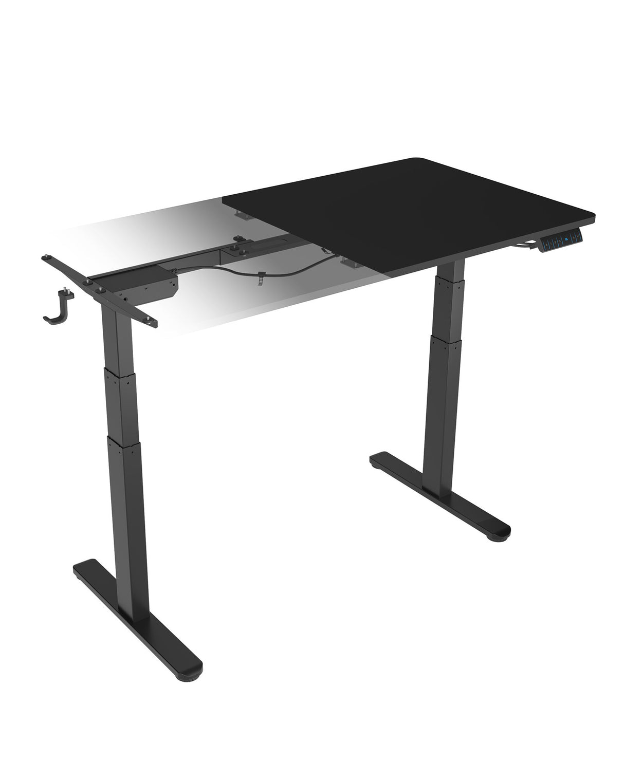 ICY BOX Scrivania motorizzata con pannello touch- 1400x700x18mm