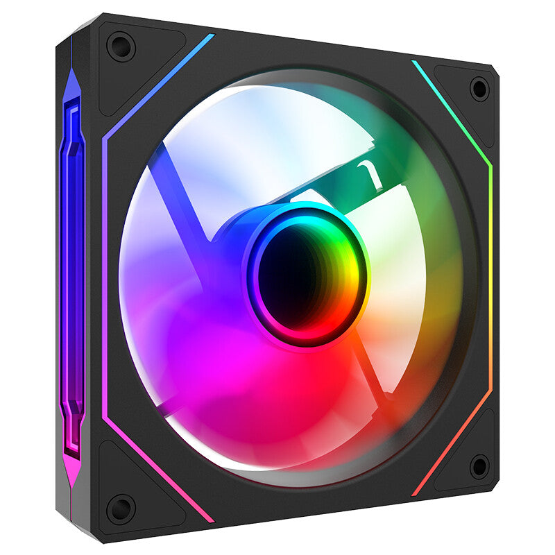 Ventola REVERSE per case INFINITY Black - 12cm - ARGB Sync 5V 3pin - 4pin PWM - BULK