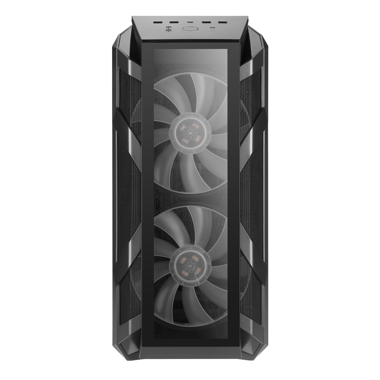 Case MasterCase H500M- 2USB3-Audio I&O-2x 2.5"/3.5"-2x 2.5"-2x 200mm ARGB Front Fans 140mm Rear Fan-Radiator Supp.-NO PSU