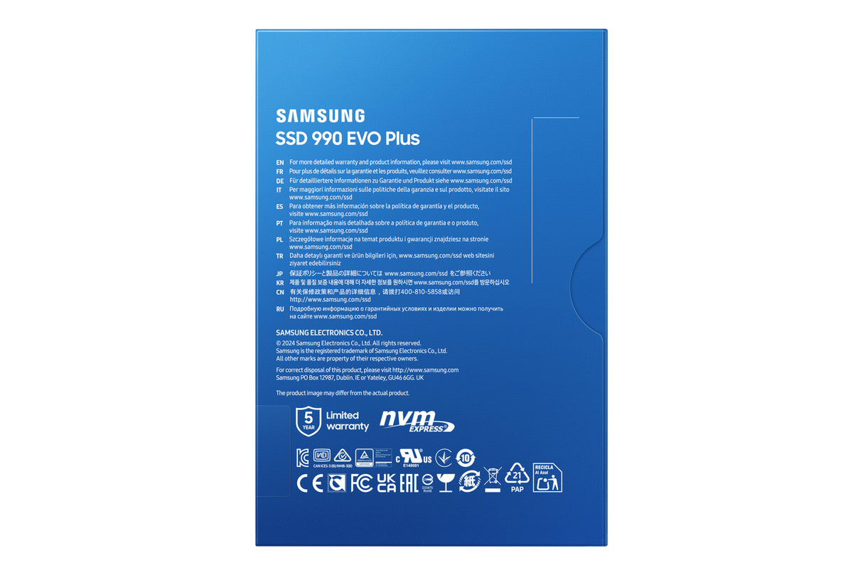 SSD SAMSUNG 990 EVO Plus - 2TB M.2 PCIe Gen4x4 (R7150- W6300)