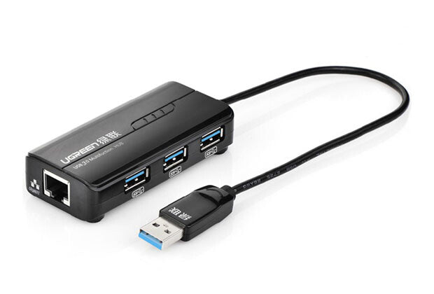 UGREEN HUB USB 3.0 - 4 porte USB3.0 e adattatore Gigabit Ethernet