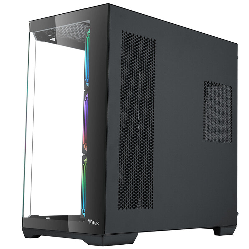 Case DARK CAVE AKU - Gaming Tower- ATX- 4x12cm ARGB fan- USB3- Type-C- Temp Glass Side & Front Panel