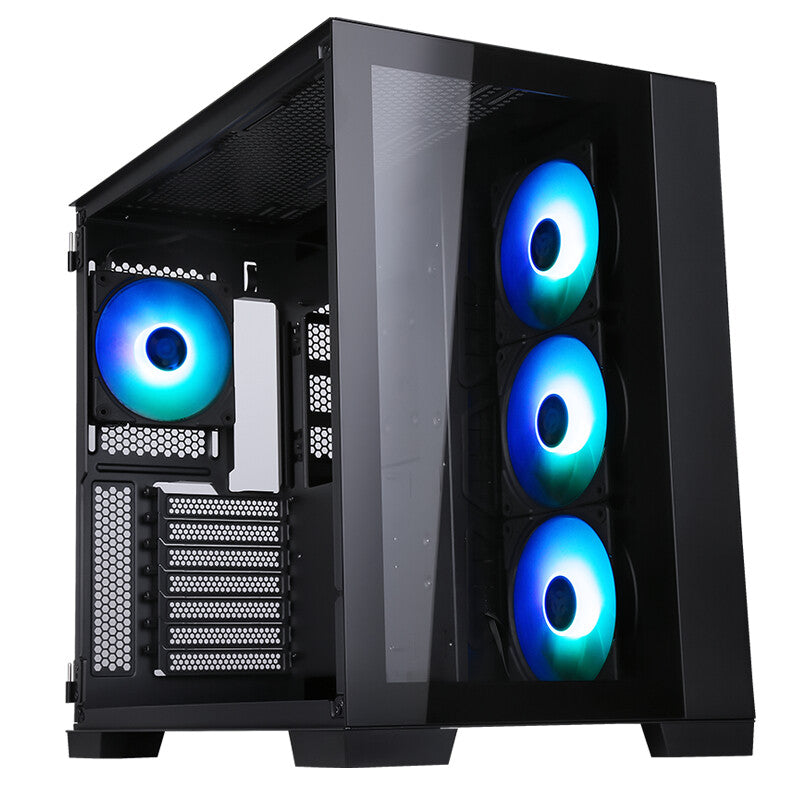 Case DARK CAVE - Gaming Tower- ATX- 4x12cm ARGB fan- 2xUSB3- Type-C- Side & Front Panel Temp Glass