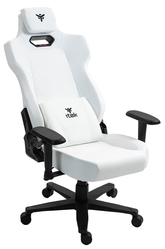 itek Gaming Chair SHUTTLE PM66 - PVC e Tessuto- Braccioli 3D- Nero Bianco