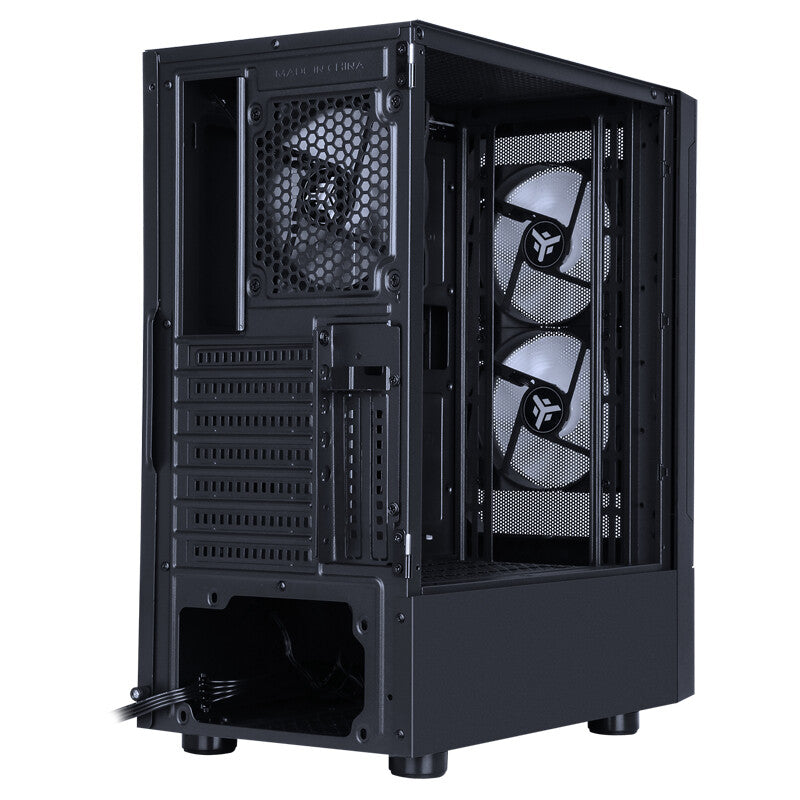 SIISBE 3.0 Case - Gaming Middle Tower- 3x12cm ARGB fan- USB3- Side Panel Temp Glass with hinge