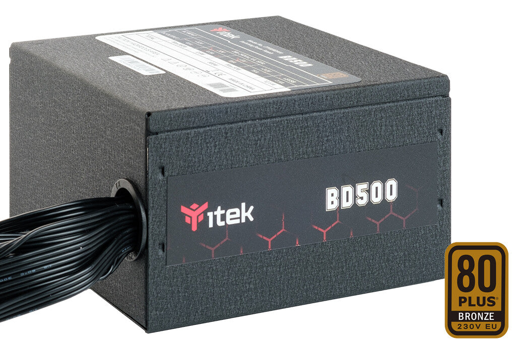 BD500 power supply - 500W - 80Plus EU Bronze - Active PFC - 12cm HDB fan - DC to DC