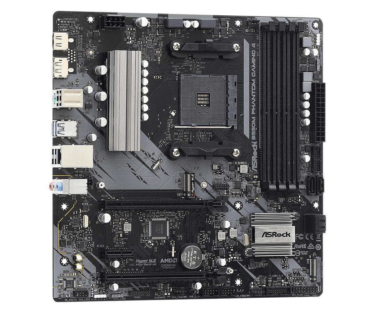 MB Asrock AM4 B550M PHANTOM GAMING 4- 4*DDR4- 4*SATA3- 2*M.2- HDMI- DP- mATX